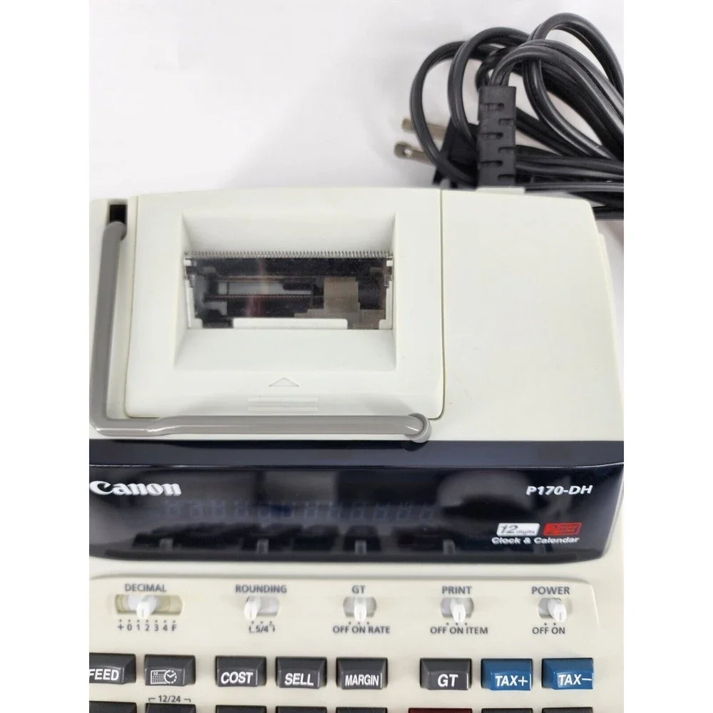 Canon P170-DH 12 Digit 10 Key Adding Business Machine Calendar Clock Calculator